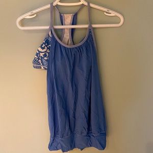 - blue lululemon tank top